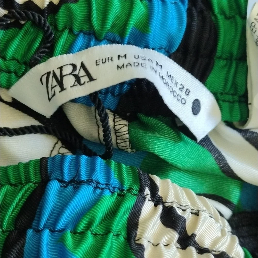 Zara Multicolor Wide Leg Pants - Picture 2 of 3